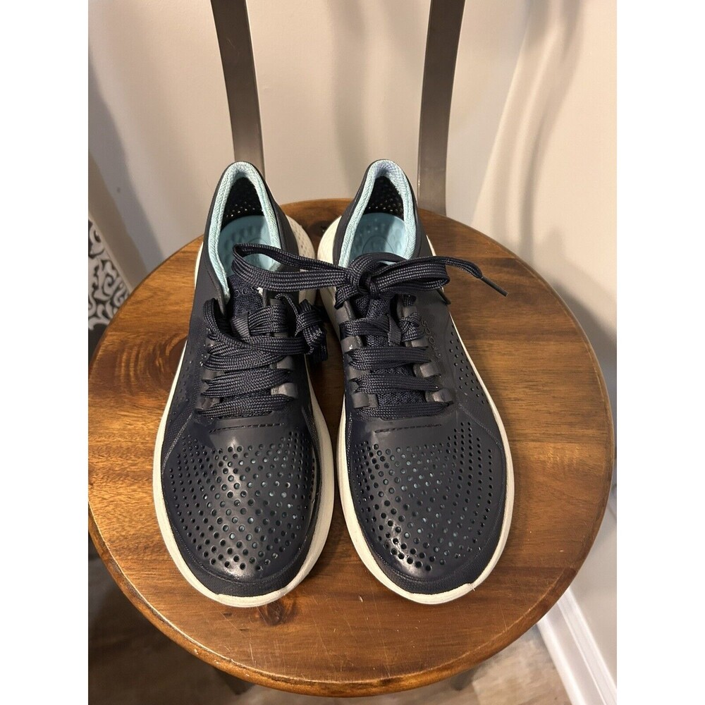 Crocs Literide Pacer Comfort Slip On Sneakers Women's Trainers Navy Blue Size 7